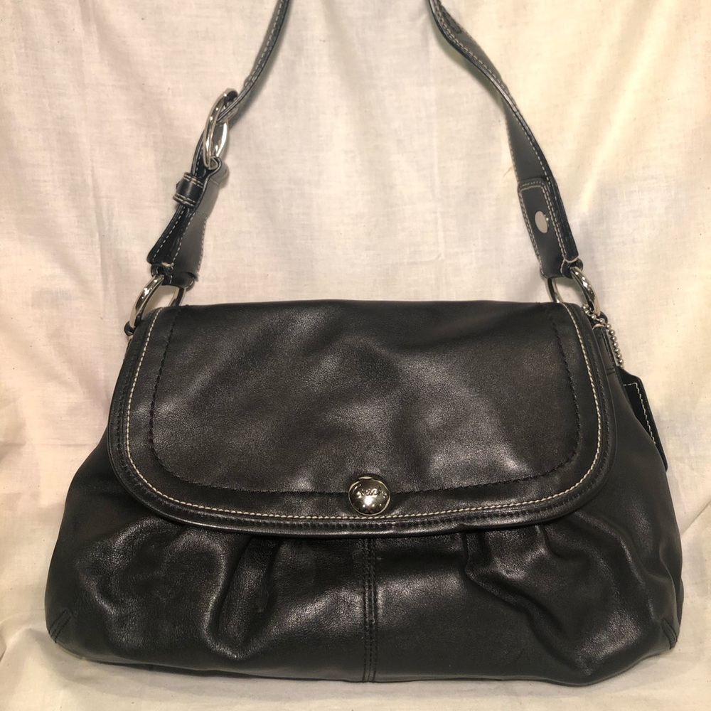 Like NEW! COACH Black Saffiano Leather Bag